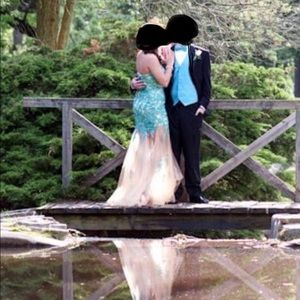 Teal/Jade colored prom dress
